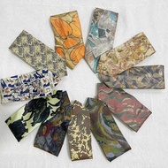 Medieval vintage Oil Painting Style Art Matching Men Women Hand Tie vintage Japanese-Made Silk Stree