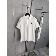 T-shirt Prada/ T-shirt kasual Prada bercorak, T-shirt longgar, jenama kecergasan ADEX