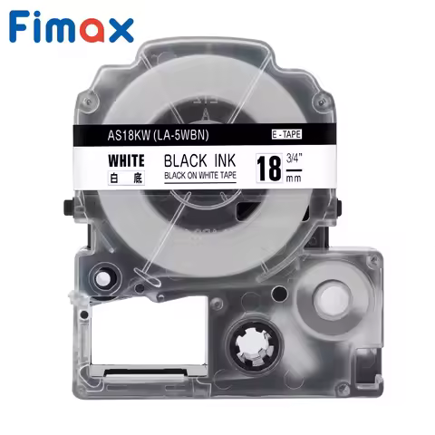 Fimax 1Pack SS18KW ST18KW LC-5TBN LC-5WBN 18mm Compatible For Epson / King Jim Label Maker Cartridge