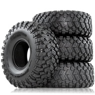 4PCS 1.9" Rubber Voodoo KLR Wheel Tires 116*45mm for 1:10 RC Crawler Axial SCX10 D90 TF2 MST Tamiya