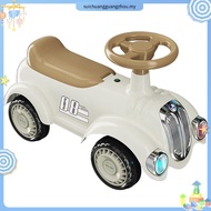 Music & Lights 4 Wheels Ride On Toy Car / Push Baby Car with Children Retro Scooter Car Boys Girls F