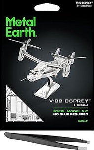 Metal Earth Fascinations V-22 Osprey 3D Metal Model Kit Bundle with Tweezers