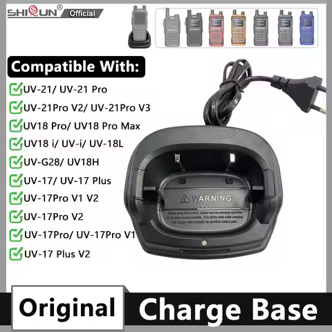 Baofeng UV-21 Pro V2 Charger UV-18 Pro Max Desktop Base UV-17 Pro V2 Charger Station DC8.4V UV-17 Pl