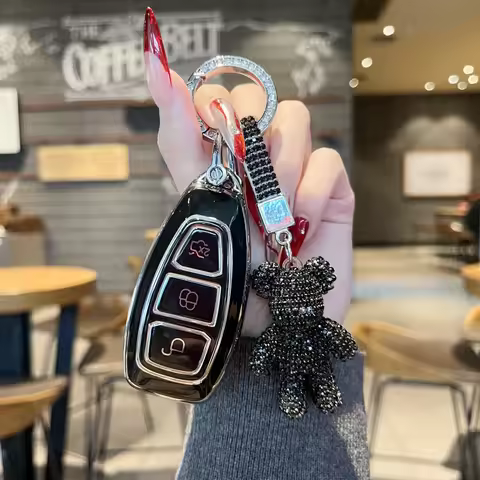 Key Case CoverFob Keychain For Ford Ecosport Kuga ST C-Max B-Max Focus 3 4 Mondeo MK3 MK4 Fiesta TPU