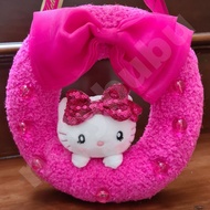 Hello Kitty Universal Studio Japan Pink Wreath Plush Doll With