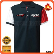 Polo T Shirt Aprilia Embroidery AF1 Racing Team RSV4 Performance Turbo Casual Riding Superbike Bikes