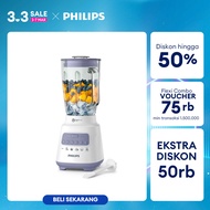 [EXTRA DISKON 35K] Philips Blender 5000 Series HR2222/00- Jar Kaca 2 L - Aksesoris Multifungsi -Dry Mill- Problend Crush Technology  - Mudah dibersihkan - Lavender