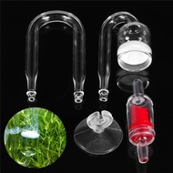 4 in 1 Aquarium Co2 Diffuser Kit Check Valve U Shape Glass Tube Suction Cup