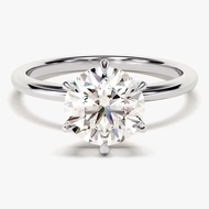 Wholesale Custom Jewelry 2ct 3ct Round Brilliant Cut VVS1 GRA Moissanite Diamond Wedding Rings Women