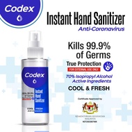 ⚡READY STOCK CODEX HAND SANITIZER KILLS 99.9% OF GERMS 70% ISOPROPYL ALCOHOL 100ML⚡