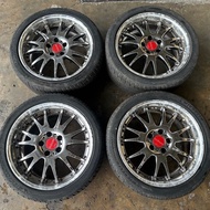 Oiginal Enkei AME Shallen MX JDM Wheel 18” 5H 114.3 PCD 8.5JJ ET45 Honda Toyota Rim Japan 🇯🇵
