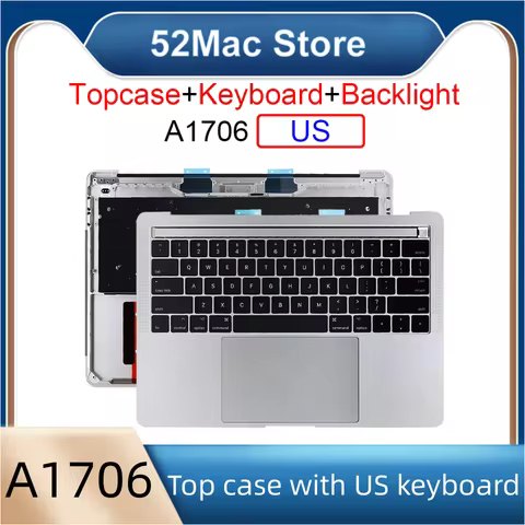 A1706 Topcase for Macbook Pro Retina 13.3 inches Top case with US keyboard trackpad backlight Touch 
