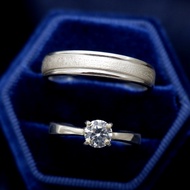 SAN950 Couple Wedding Ring [C07 ] - Platinum Palladium Silver950 White Gold/ Yellow |