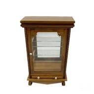 微型展示櫃方形後視鏡木質玻璃櫃