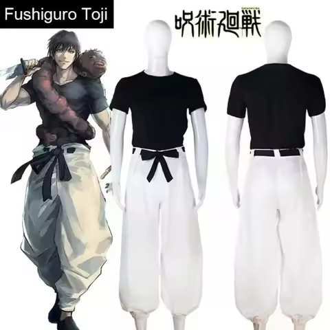 Anime Jujutsu Kaisen Season 2 Toji Fushiguro Cosplay Wig Uniform Sorcerer Killer Halloween Costume f