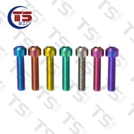 TS Titanium Bolt Cylindrical Chamfering Inner Torx Head Screw M8X45/50mm T40 For Bicycle Motorcycle Modification