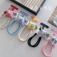 Great Effective!!!Cute Fresh Big Eye Pillow Doll Mobile Phone Short Lanyard Shock-resistant Wrist St