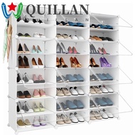 QUILLAN Shoe Storage Cabinet, Extra Large Space Saver Shoe Organizer, Covered Expandable Stackable Detachable Shoe Shelves Bedroom