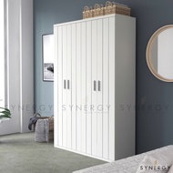Wardrobe BERNIE Series - 2 Colours - 4 Feet - Almari Baju 4 Pintu cjkq