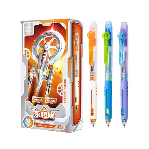 Deli 3/6/9pcs 0.5mm Black Ink Quick-drying Gel Pens Office Supplies Stationery Signing Pen School St