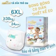 MABAOSHI 6XL diapers are large diapers, strong absorbency, and perfectly cover babies weighing 5-45 