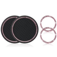 1pair Car Engine Start Stop Button Ring & 2pcs Car Engine Start Stop Button Decoration Rings With Rh