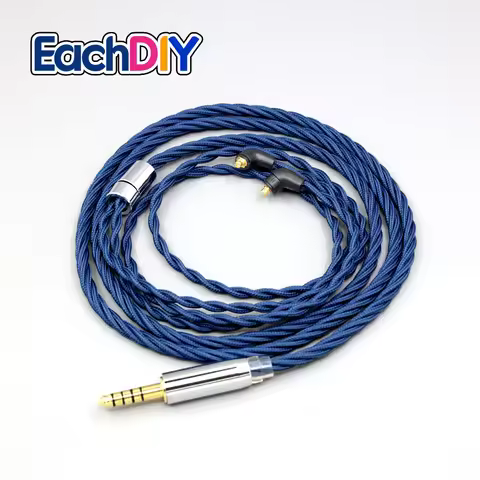 99% Pure Silver OCC Graphene Alloy Full Sleeved Earphone Cable For Etymotic ER4SR ER4XR ER3XR ER3SE