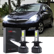 สำหรับ Toyota Wish 2003ถึง2008 (PFL) รุ่นแรก-2ชิ้นไฟหน้ารถยนต์ LED หลอดไฟหน้า12โวลต์-24โวลต์6000K สี