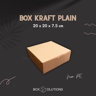 [Fill 10] Cake box/plain kraft box 20x20 x 7.5 cm NON PE