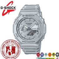 (READY STOCK) Official Marco Warranty CASIO G-SHOCK GA-2100FF-8A Analog Digital Silver Resin Strap W