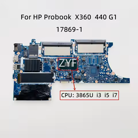 17869-1 For HP Probook X360 440 G1 Laptop Motherboard With 3865U i3 i5 i7 CPU UMA DDR4 L28244-601 L2