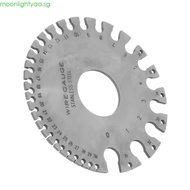 moonlightyaa Stainless Steel 0-36 Round AWG SWG Wire Gauge Thickness Measuring Sheet