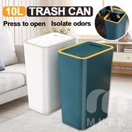 MKBK 15L/10L Pressing Type Kitchen Bathroom Garbage Rubbish Bin With Cover / Bakul Sampah Tong Sampa