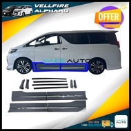 Toyota Alphard Vellfire AH30 ANH30 AGH30 2015-2023 Side Skirt Door Panel Modellista Bodykit Chrome G