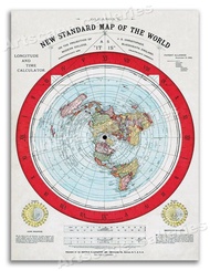 New Standard Map The World Alexander Gleason Flat Earth Map Globe