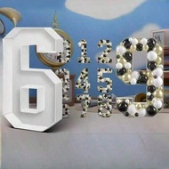 1pc 2.3ft Mosaic Number, Giant KT Board Number Letters, 0-9 Balloon Number Box,A-Z Balloon Frame, Pr