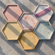 Hexagon Coaster | Coaster | Base Base | Photo Props | Aesthetic Decoration Coastray 11.5x1.5 cm