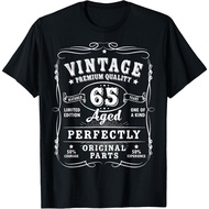 Vintage 65Th Birthday Decorations Men Gag Funny 65 Birthday T-Shirt