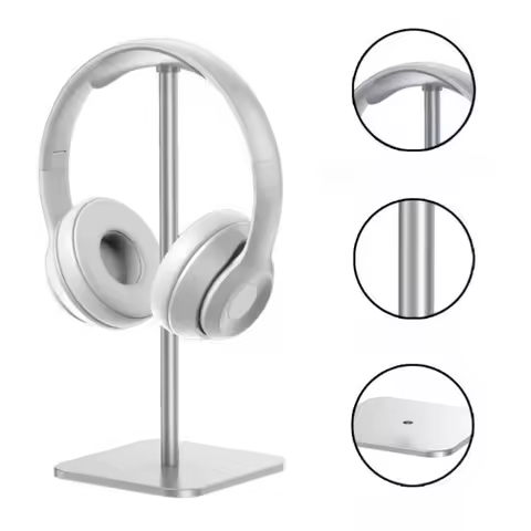 Aluminium Alloy Wireless Earphone Head Mounted Holder Earphone Hanger Can Store for Apple Airpods Ma