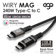 WIRY MAG 240W Type-C to C 磁吸數據線 (120cm)｜Type-C充電線｜USB-C充電線｜數據線｜快充線｜Type-C｜磁吸線｜磁吸收納整線