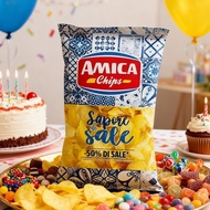 新款Amica原装进口薯片无麸质原切薯片休闲零食葵花籽油炸制美味酥脆Amica Original Imported Potato Chips Gluten Freeks0262my20260115