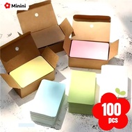 100Pcs Blank Message Card Handwritten Card Gift Tag Message Game Card Toy Tag Storage Card Memo Card