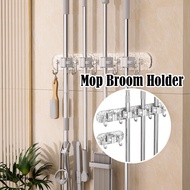 Broom Mop Holder Brush Broom Hanger Storage Rack Kitchen Organizer Self-Adhesive Broom Storage Rack 