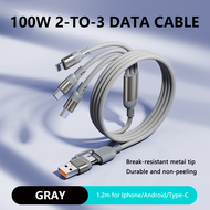 Ancoco 100W Power Delivery Multi Charging Cable 5-in-1 USB C to Type C Lightning Micro Data Cord Hea
