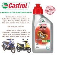 CASTROL ACTIV SCOOTER 10W-40 4AT 800 ML ENGINE OIL SCOOTER CASTROL 4AT MINYAK ENJIN SCOOTER CASTROL 