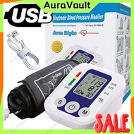 AuraVault Accurate Rechargeable Blood Pressure Monitor Digital Arm Type Meter Original Large
