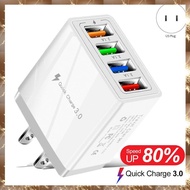 (Y O Q N)4 USB Fast Charging Adapter,with LED Light Fast Charge Charger 5V3A Charger Type-C QC3.0 Fa