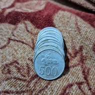 Uang Koin asli 500 bunga melati putih