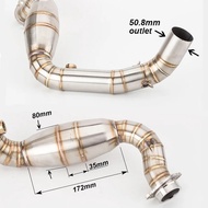G310GS G310R Motorcycle Exhaust Headers Link Pipe 51mm Muffler Escape Elbow Connection Down Tube Slu