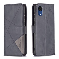 XICCI for Samsung A03 Core Phone Case Stitching Color Block Wallet Card Slots Magnetic Flip Cover Pr